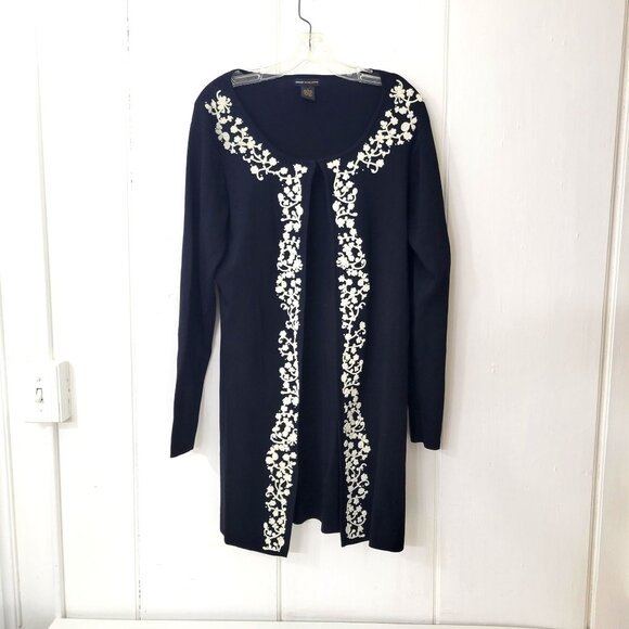 Grace Dane Lewis Women's Cardigan With Embroidered Floral Design - Picture 6 of 6